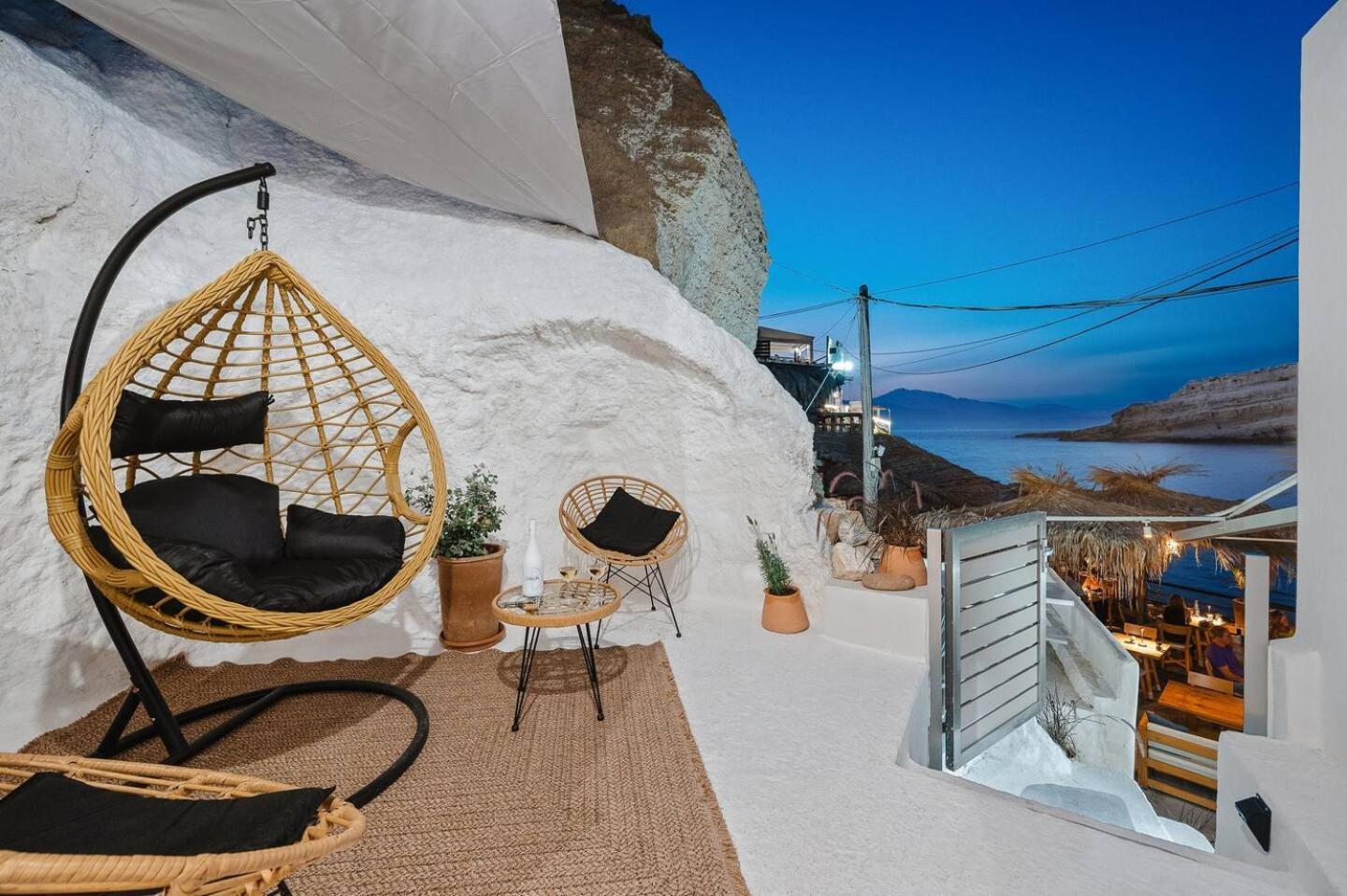 Hotel Casa Grotta With Sea & Cave View Matala Exterior foto